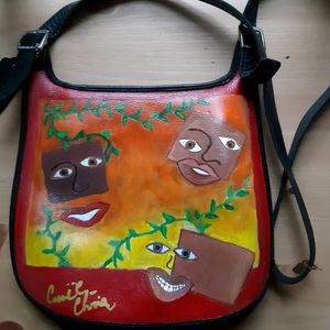 Vintage Coach handpainted crossbody bag